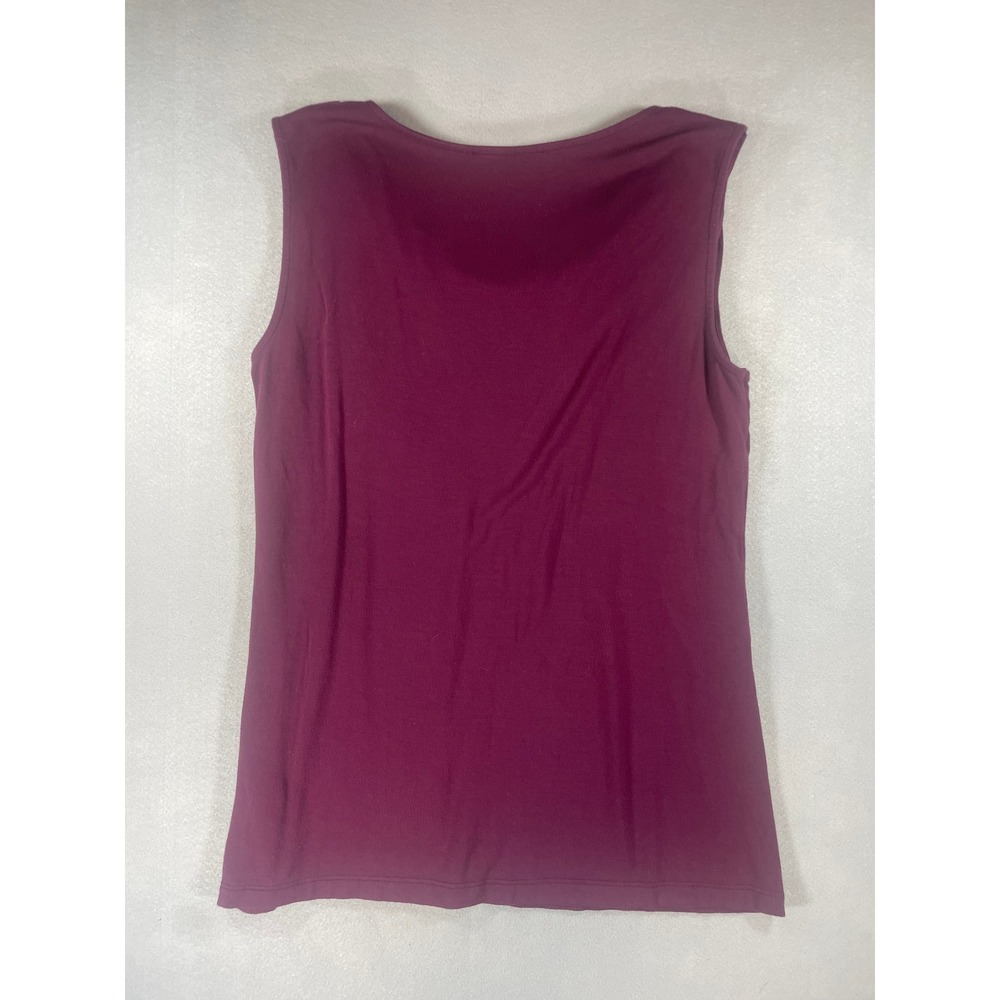 Preston‎ & York Women's Burgundy Draped Cowl Neck Sleeveless Top S 99PRM688 - Picture 3 of 7